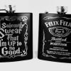 FelixAndSolemnlySwear 100x100 - Engraved Stainless Steel "Felix Felicis Liquid Luck" Harry Potter Inspired Flask
