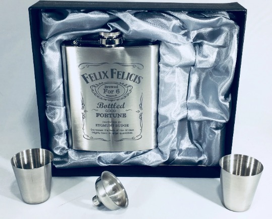FelixGiftSet 2 - Engraved Stainless Steel Harry Potter Inspired Flask Gift Set