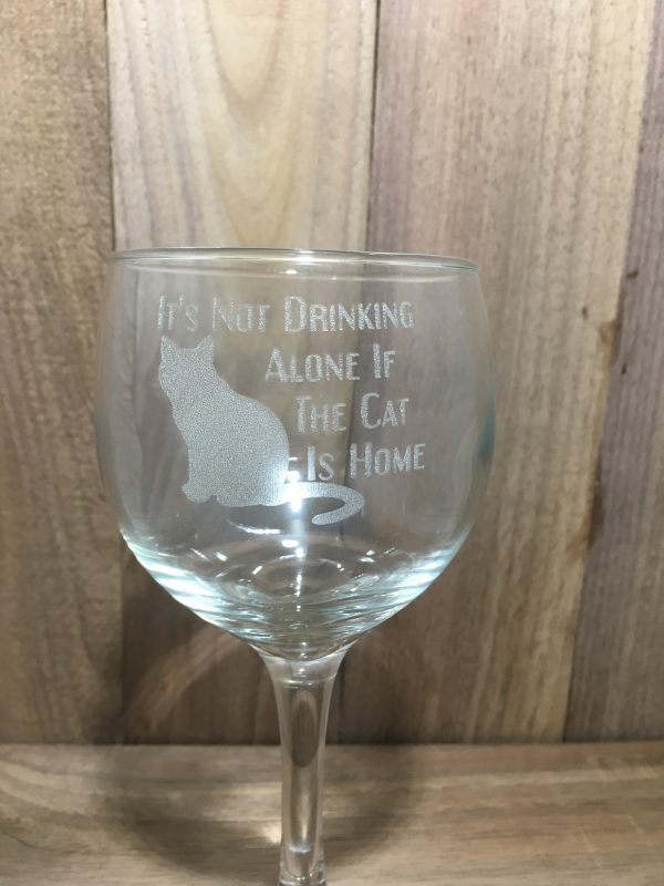 2018 09 29 17.36.47 600x800 - It’s Not Drinking Alone if The Cat Is Home Wine Glass
