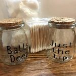 jtt4 150x150 - Just the Tip and Balls Deep Bathroom Accessories, Adult Humored Glass Jar for Q Tips and Cotton Balls